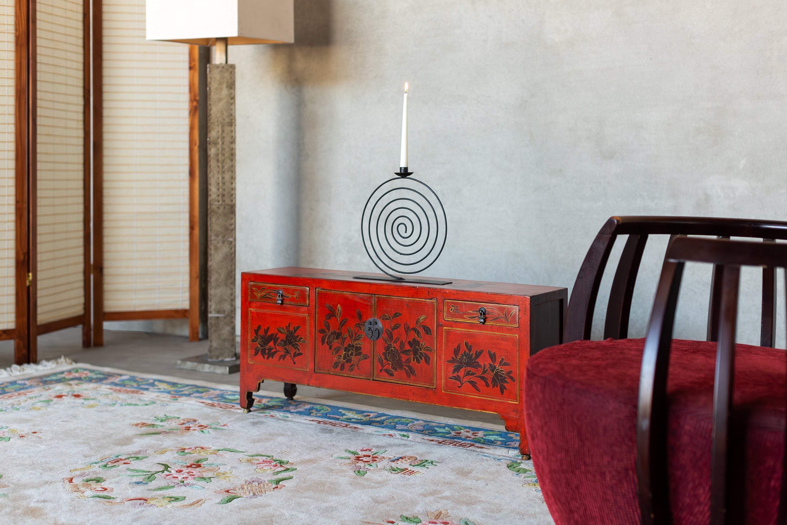 Red Lacquer Cabinet